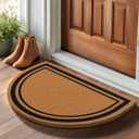 Barnyard Designs Natural Coco Coir Doormat Welcome Mat for Front Door & Outdoor Entrance, Large Door Mat for Indoor Entrance or Porch Entry, Brown (24x36, Border)