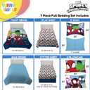 Sunny Side Up Marvel Spidey & His Amazing Friends Full Comforter Set - 7 Piece Kids Bedding Includes Comforter, Sheets & Pillow Cover - Super Soft Superheroes Microfiber Bed Set Multi - Spidey & Friends, 7 Piece Full