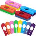 64 Pcs 8 Colors Hanging Closet Size Dividers Clothing Rack Dividers Rectangular Reusable Closet Separators for Clothing Racks Retail