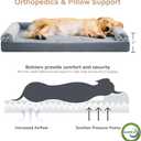 BFPETHOME Dog Beds for Large Dogs, Orthopedic Dog Bed for Medium Large Dogs,Big Waterproof Couch Pet Bed with Removable Washable Cover