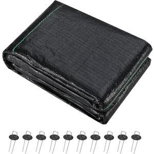 UWIOFF 4ft x 50ft Garden Weed Barrier Landscape Fabric, Durable & Heavy Duty Ground Cover Weed Blocker Fabric Gardening Mat, Superior Weed Control for Vegetable Garden, Flower Bed, Mulch