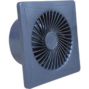 REDYY Ventilation Exhaust Fan(Not including solar panel),12V Extractor Fan High Speed Air Vent Window Wall Fan Quiet Ventilation for Humidity Control in Kitchen Chicken House WC (Gray)