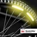 2 x Salzmann Reflective Stickers - Soft stickers for backpacks, bikes, helmets, strollers, etc. - Made with 3M Reflective Material (Green)