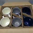 AmorArc 16oz Coffee Mugs Set of 6, Large Ceramic Coffee Mugs for Man, Woman, Dad, Mom, Modern Coffee Mugs Set with handle for Tea/Latte/Cappuccino/Milk/Cocoa. Dishwasher&Microwave Safe