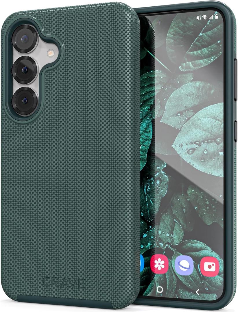 Crave Compatible with Samsung Galaxy S25 Case, Shockproof Protection Dual Layer Case for Samsung Galaxy S25 (6.2 inch) - Forest Green