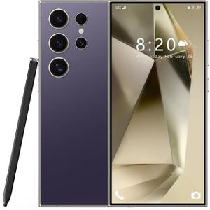 6.82Inch Unlocked Cell Phone C24 Ultra Android Phones 4GB RAM+64GB ROM Full Screen Straight Talk Phone Dual Sim Boost Mobile Phones Smart Phones Unlocked New for Android14.0 (purple)