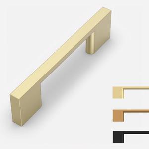 10 Pack Gold Cabinet Pulls - 3 Inch Brushed Gold Kitchen Handles for Dressers and Cabinets (3"/76MM Hole Center, Brushed Gold)