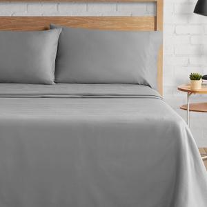 Lucky Brand Serene Slumber Twin Size 3-Piece Sateen Sheet Set - Dark Grey 100% Cotton Luxury Bedding Set