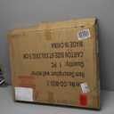 COGOOD Farmhouse Barn Door Mirror - 25" x 18" Rustic Wood Framed Decrative Mirror for Bathroom, Living Room, Entryway Wall Decor (Black)