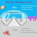 MOMUSE Kids Swim Goggles with Soft Fabric Strap, Diving Mask with 3D No-Leak Nose Cover, Anti-Fog & Shatterproof Lens, Swimming Goggles for Toddler/Youth Boys Girls 3-14 (Blue)