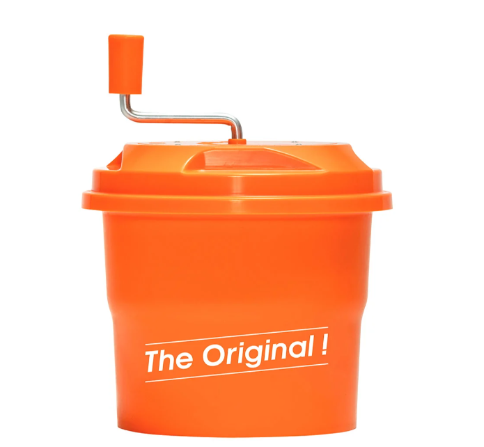 Manulle Salatschleuder Manual Salad Spinner, Dynamic MINI Manual Salad Spinner - 1 1/4 gal Capacity, Dries 2 Heads of Lettuce