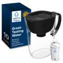 Brita Large 10Cup Water Filter Pitcher, WQA NSF/ANSI Certified, Removes Chlorine Taste & Odor, Reduces Zinc, Copper & Mercury, 1 Standard Filter, Lasts 2 Months, Bright White