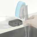 LANMU Dish Wand Holder Compatible with Scotch-Brite Dishwand Only, Compact Dish Brush Caddy with Drain Hole for Kitchen Sink Counter, Fits Sink Deeper Than 7inches (Dishwand Not Included)