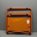 Vibrant and Cheerful Orange Folding Outdoor Chair, Compact Lightweight Portable Design with Wood Armrests & Metal Frame for Backyar, Camping, Beach, Hiking, Picnics