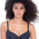 Felina Marvelous Side Smoothing T-Shirt Bra (34B, Black)