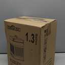 CEROELDA Small Trash Can with Lid-5L/1.3 Gal,Stainless Steel Outdoor Dog Poop Garbage Can-Farmhouse Retro Metal Waste Bin w/Step Pedal for Bathroom Bedroom Office-Soft Close-Brown