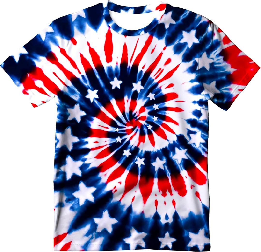Kids Tie Dye T-Shirt,Children Hippies Senior Tie Dye Tee Tshirt for Boys Girls S