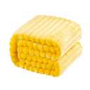 NTBAY Flannel Fuzzy Toddler Blanket, Fluffy Warm and Lightweight Reversible Stripes Design Baby Plush Blanket, 30 x 40 Inches, Yellow