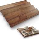 Tinamo Acacia Wooden Spice Rack Organizer for Cabinet - Spice Drawer Insert, Spice Organization for Cabinet, Seasoning Organizer, Spice Holder Pack of 8 (Walnut, Pack 8)