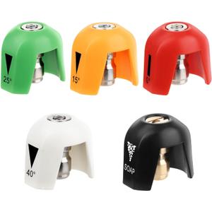 Replacement SPX 3000 series Quick Connect Nozzle Head Kit, Compatible With Sun Joe SPX3000-TPS, 5-Color Multi-Purpose Pressure Washer Nozzle Accessories (Set of 5)