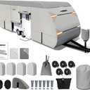 RV Cover, Camper Cover 24-27ft Vehicles, Motorhome and Travel Trailer Protection with Roof Cover, Heavy-Duty 8-Layer Waterproof Rip Resistant Anti-UV