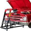 Traxion 3-100 Foldable Topside Automotive Engine Creeper, Red & Black