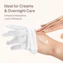 Cotton Moisturizing Gloves for Dry Hands, Overnight Sleeping Gloves for Women and Men, Reusable White Cotton Hand Mask to Boost Lotion Absorption, Soft Breathable Gloves (M, Count, 4.0)