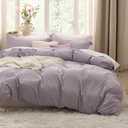 Bedsure Dusty Purple Duvet Cover Queen Size - 3 Pieces Prewashed Extra Soft Bedding Set, Includes 1 Duvet Cover 90x90 Inches with Zipper Closure & 2 Pillow Shams, Comforter Not Included