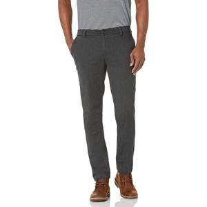 Dockers Men's Slim Fit Signature Khaki Lux Cotton Stretch Pants (32W x 30L, Charcoal Heather)