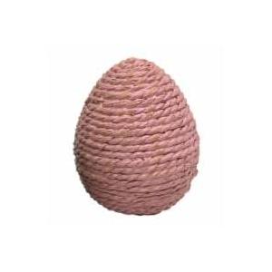 HH 5IN WOVEN RESIN EGG DECOR PINK