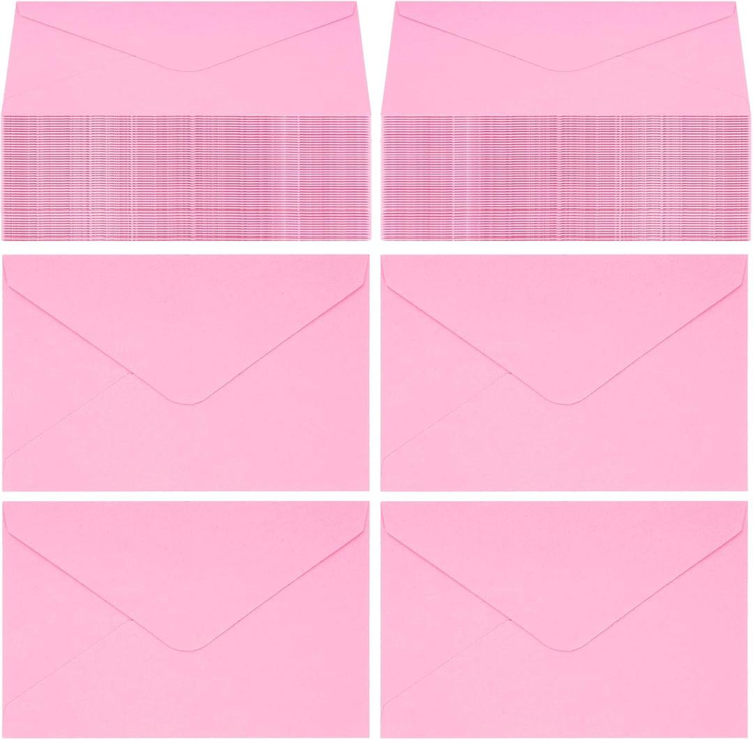 Jiebor 150pcs Small Pink Envelopes Mini Gift Envelopes Tiny Business Card Envelopes 2.7 x 4 Inch Bulk for Money Invitation Cards Wedding