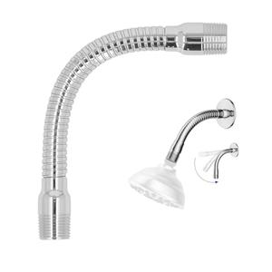 Topyond Adjustable Shower Head Extension Arm, 7.75in Rotating Swiveling Shower Head with Flange, Comfortable Shower Faucet Hose, Bathroom Spa Use
