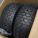 GICOOL 16x6.50-8 Riding Lawn Mower Rubber Tire and Wheel, 2 Pcs Replacement 16x6.5-8nhs Garden Tractor Lawnmower Tyre, Bearing Bore 3/4" & 5/8", 3"-4.5" Centered Hub