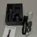 Body Hair Trimmer for Men - Pubic Hair Trimmer for Man - Electric Ball Shaver with Display & Light - Waterproof Wet/Dry Groomer kit for Groin - Wireless Charging - Cosmic Black