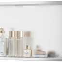 Qeke Stainless Steel Shower Niche 36" X 12", No Tile Needed Wall Niche, Recessed Shower Shelf for Bathroom Storage, Brushed Nickel
