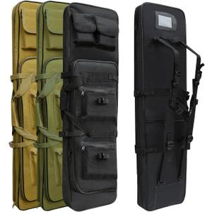 Rifle Bag, Tactical Long Rifle Backpack, Portable Shotgun Case for Firearm Storage and Transportation, Suitable for Outdoor Hunting Shooting (37in, Black)