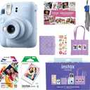 Fujifilm Instax Mini 12 Instant Film Camera All Included Holiday Bundle 2025 + Spray Art Instant Film 10 Exposures (Pastel Blue)