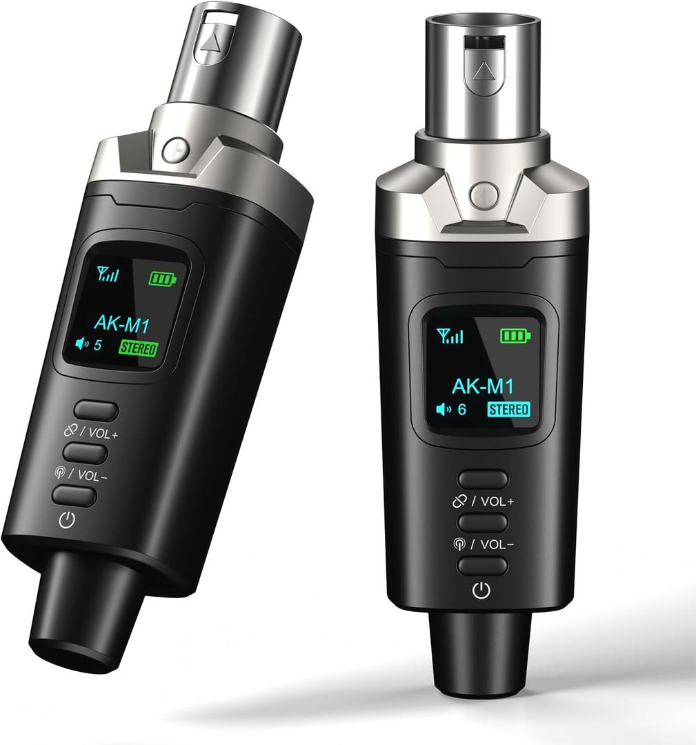 Aokeo AK-M1 XLR Bluetooth Receiver-High-Fidelity Wireless Audio Adapter,100ft Stable Connection,Stereo for Speakers,Mixers,DJ Equipment,Weddings(2 Pack)