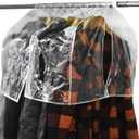 LAMINET C24 Clear 24" Shoulder Coverette-Protect Your Clothes from Dust and Contaminants Plastic Closet Rod Cover