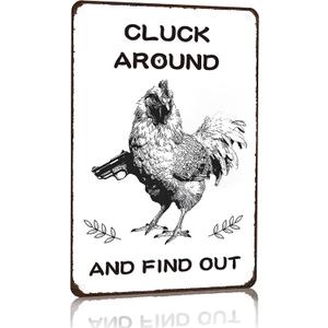Smilelife Funny Chicken Gifts Chicken Tin Sign for Home Farm Chicken Coop Farmhouse Kitchen Garden Decor 8 X 12 Inch (3220)