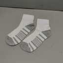 MUQU Mens White Quarter Socks - Thin Athletic Running Mid Crew Socks for Sports 6 Pairs, Size 6-9