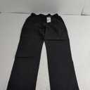 voeeron Men's Elastic Waist Pants Relaxed Fit Casual Pant for Seniors Stretch Waistband (38W x 30L, Black)