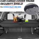 Powerty Cargo Cover for 2016-2022 Honda Pilot Trunk Cover Retractable Trunk Shielding Shade for Pilot Accessories Cargo Luggage Cover No Gap (NOT for Honda Passport or Pilot EX 2016)
