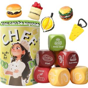 Food Dice Date Night Dice Anniversary Birthday Wedding Christmas Couples Gifts for Him Her Husband Wife Boyfriend Girlfriend Food Decision Games Easter Basket Stuffers for Teens Adults Men Women