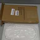 HAMAKAWA Oval Bathroom Vanity Tray, Large Natural Marble Tray 10 inch, Volakas White Stone Soap Trays, Modern Perfume Trays, Countertop Organizer for Kitchen, Coffee Table, Home Decor