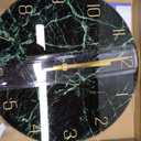VIKMARI Glass Wall Clock Silent Non Ticking Wall Clock- 12 Inch Quality Quartz Battery Operated Round Easy to Read Home/Office/Classroom/School Clock (Dark Green)