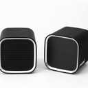 Computer Speakers for Desktop PC, Laptop, Mac, USB Powered, Small Wired 2.0 Channels Dual Stereo Clear with Bass Less Distortion