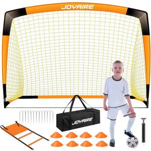 Soccer Goals for Backyard Set, Portable Kids Toddler Soccer Goal 6' x 4', Pop Up Soccer Net Soccer Training Equipment with Size 4 Soccer Ball, Carry Bag, Games, Sports, Outdoor Play, Youth