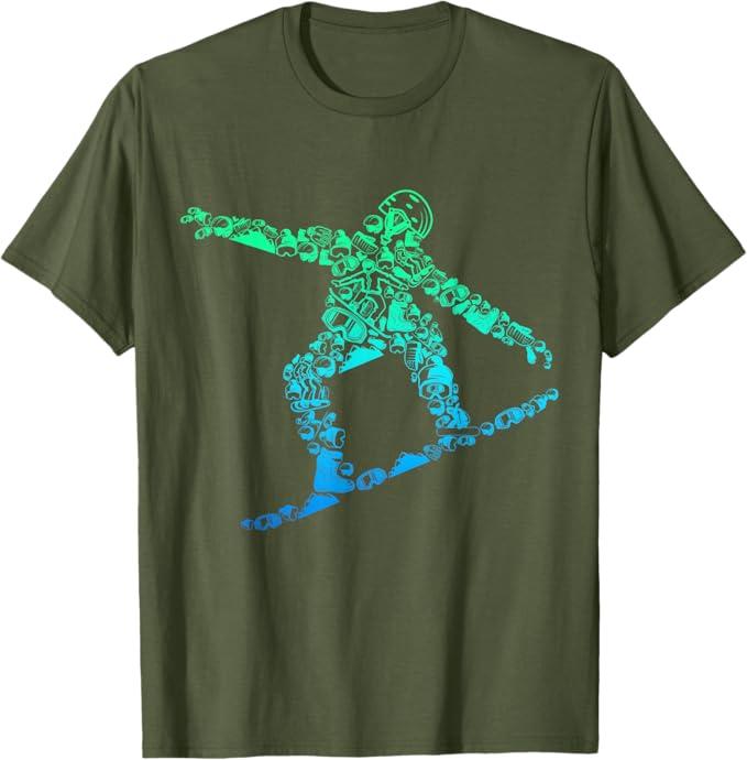 Snowboard Snowboarder Snowboarding Men Boys Kids T-Shirt Small