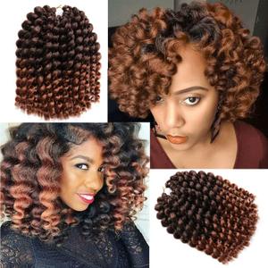 12 Inch Jamaican Bounce Crochet Hair 22 Strands 4 Packs Wand Curl Crochet Hair Curly Crochet Braids for Black Women (12 Inch (Pack of 4), T1B-30#)